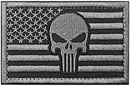 Везено американско знаме закрпи во САД со знаме на знамето повеќе тактички воени закрпи Американско знаме извезено лепенка стил-9