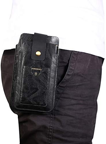 Фолч на футрола кожен појас, футрола за торбичка со кука, машка торба за половината Фани Пакет за iPhone 11 XR X XS, холтер за мобилни телефони