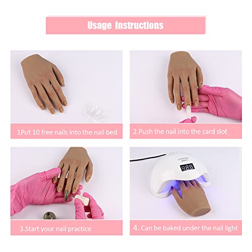 Вежбајте рака за акрилни нокти силиконски женски манекен со големина на живот, како што вежбаат нокти вежбаат раце скица накит прстен на ракавици
