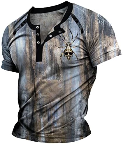 Летни машки кошули копче за кратки ракави со кратки ракави, маица, животински образец племенски врвни маици спандекс