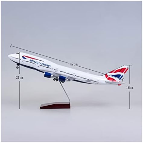 Модели за колекционерски авиони со легура на легури од легура 1 150 скала B747 British Airways модел на авиони модел со светла и тркала умираат
