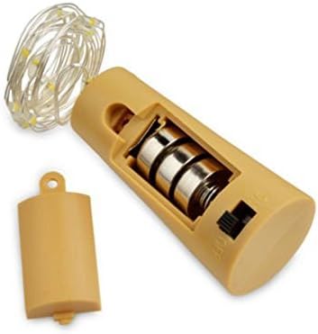 Пакет од 12 светла за шише со вино со батерија, LED -orkвездени жици во форма на плута - 20 -тина 39 -та 39 -инчна бакарна жица самовила за шише