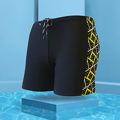 Beuu летни боксери за пливање за мажи, плоштад нозе графички печатени атлетски хавајски костуми за капење на пливање