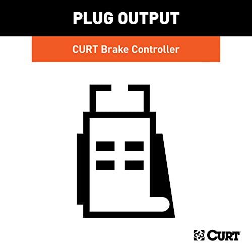 Curt 51423 Брз приклучок Електричен приклучок Контролор за сопирачки за сопирачки за жици, изберете Buick Enclave, GMC Acadia, Chevrolet Traverse, Saturn Outlook