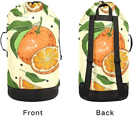 Рачно Нацртани Портокали Парчиња Торба За Перење Голем Тежок Ранец За Перење Алишта за Студенти од Колеџ торба за Перење Алишта