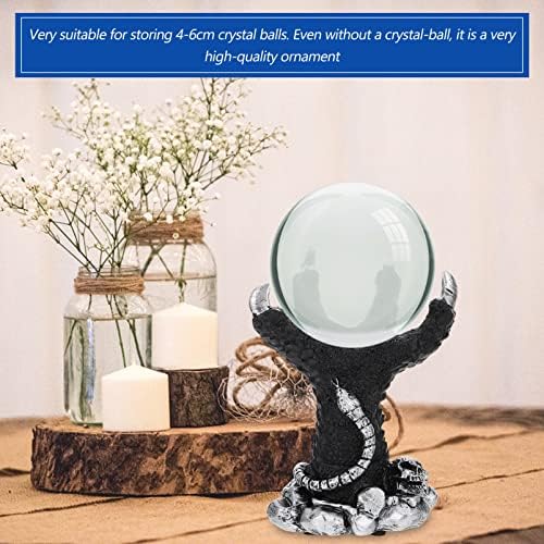 Winomo Dragon Claw Claw Cristal Sphere Ball Stand Display Base Base Looder Resin Animal Paw Figurines Home Decoration for Office Christmas Party