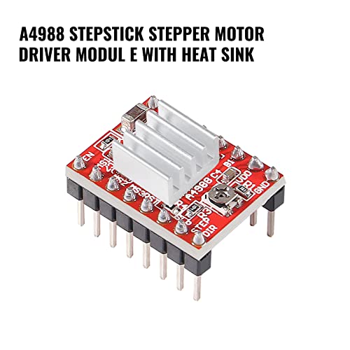 8PCS A4988 Steptick Stepper Motor Driver Module со топлински мијалник компатибилен со Reprap 3D печатач, CNC машина или роботика