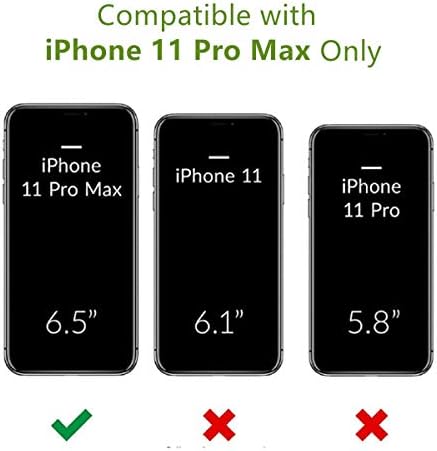 Џорти Кросбоди Паричник за Iphone 11 Pro Max Случај Со Прилагодлив Држач За Ремени за Ремени 6.5, Стп Кожен Патент Чанта Чанта Kickstand Решетка