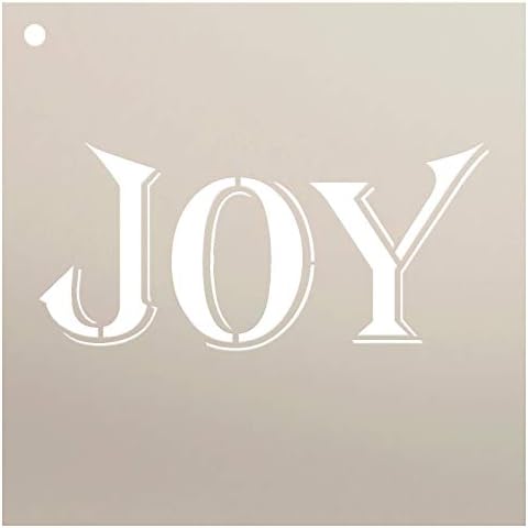 Радост Матрица Од Студиор12 | Класичен Збор За Божиќна Картичка - Мал 6 х 6-инчен Шаблон За Повеќекратна Употреба Милар | Сликарство,