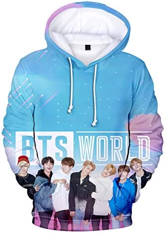 QAEDTLS BANGTAN BOYS 3D Hoodie Love Yourse World Tour Jimin Suga v Jungkook џемпер за жени мажи