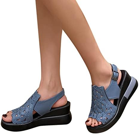 Клин-сандали за жени широка ширина Не-лизгање Брзо сушење водоотпорни чевли за рекреација на рекреација за забави за забава датираат секој