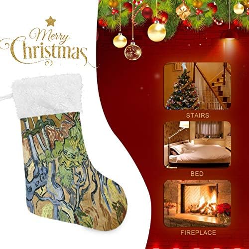 Корените на дрвото Пимилагу ван Гог Божиќни чорапи 1 пакет 17,7 , виси чорапи за Божиќна декорација