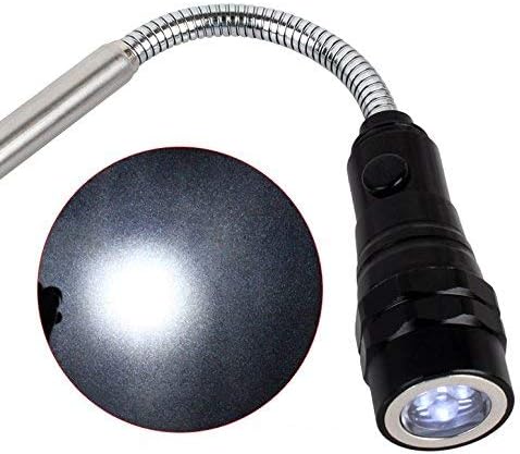 Wiroj BluesunShine Portable 3 x LED телескопски флексибилен екстензибилен LED светилки за лапки факели магнетна глава подигнување алатка
