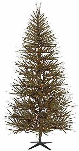 Викерман 5 'Виена Твиг Вештачка прелитна елка, широк агол Топло бело LED светла, елка на факс, сезонски украсен затворен украс