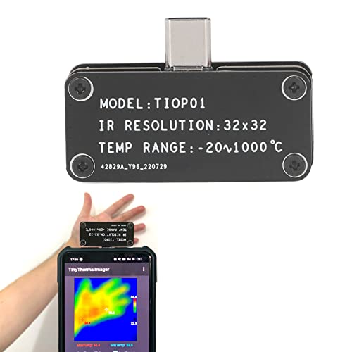Камера за термички слики, 32 x 32 IR резолуција мини инфрацрвена термичка слика за термички слики за паметни телефони со Android,