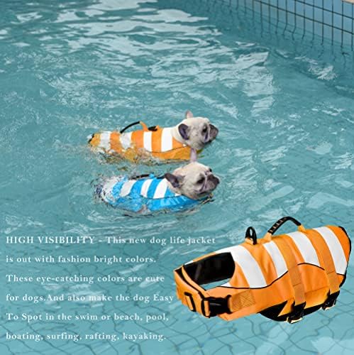 Мирисна Куче Спасувачка Јакна Безбедносни Елеци за Пливање Супериорна Пловност &засилувач; Рачка За Спасување Висока Видливост Куче