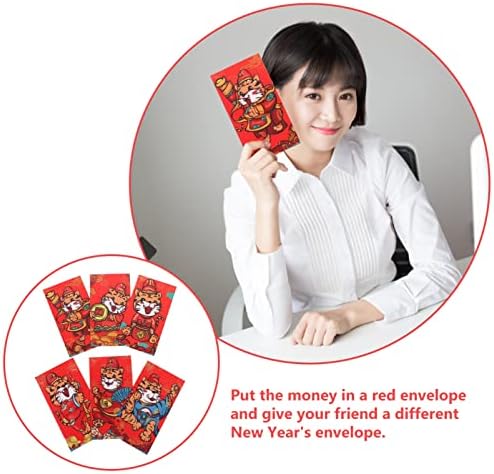 Кинески Подарок Кинеска Нова Година Црвени Пликови: 12 ПАРЧИЊА 2022 Лунарна Година Среќни Пакети Со Пари Хонг Бао Пролетен Фестивал