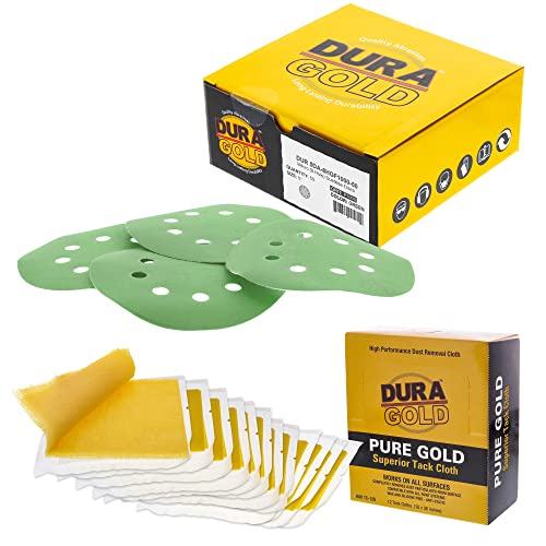 Dura -Gold Premium 1000 Grit 5 Зелен филм шкурка дискови и дура -злато - чисто злато супериорни крпи за тактики - Так партали