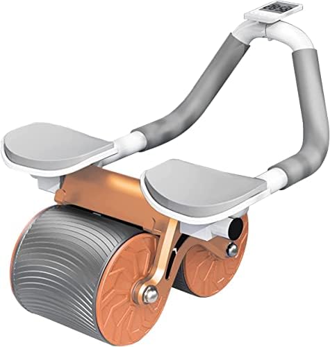 Dissh Automatic Rebound Abdominal Wheel, Roller со двојно тркало AB со поддршка на лактот за обука за јадро и абдоминална теретана ， Автоматско