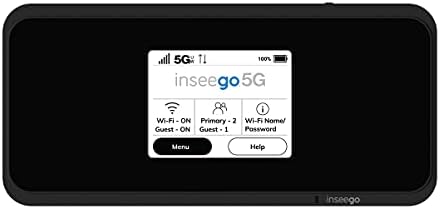 InseEgo Mifi M2100 | Verizon 5G Ultra широкопојасна мрежа / 4G LTE | Поврзува до 30 уреди преку WiFi | Елегантно и компактно жариште