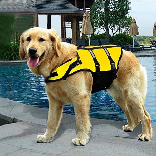 Дојди кучиња Lifeивотна јакна рефлексивен живот елек, безбедносен милениче за пливање на миленичиња издржлив зачувувач на живот со рачка