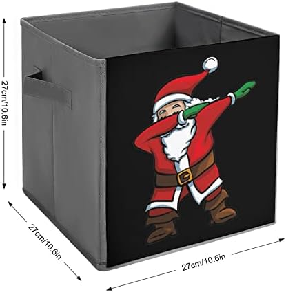 Дедо Мраз Склопувачки Канти За Складирање Основи Преклопување Ткаенина Коцки За Складирање Организатор Кутии Со Рачки
