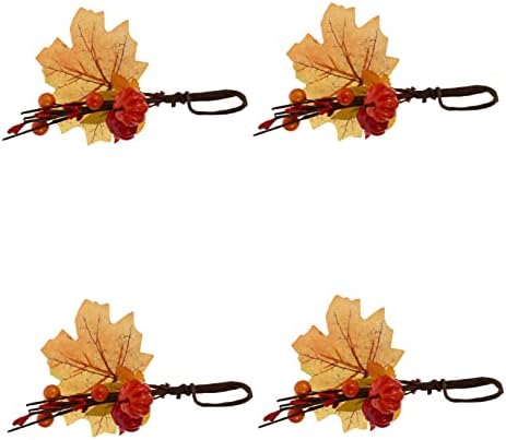 Амосфун 4 парчиња јавор од тиква од тиква есенски украси за цвеќе украси за време
