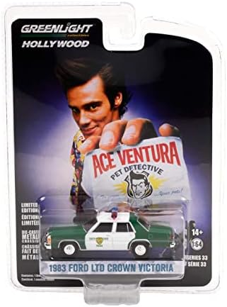 Greenlight Collectible Greenlight 1:64 Холивудска серија 33 - Ace Ventura: Pet Detective - 1983 Ltd Crown Crown Victoria Miami