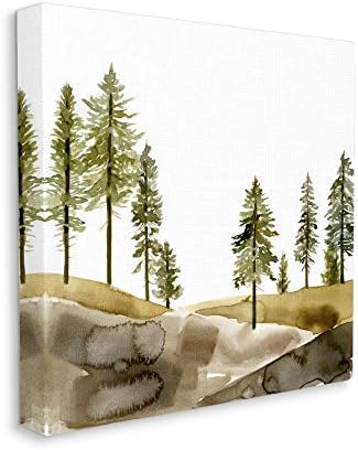 Sumbell Industries Pine Tree Sumse Awatchoror Pandscape, дизајниран од obејкоб зелена wallидна уметност, 36 x 36, платно