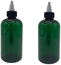 Природни фарми 8 мл Зелена Бостон БПА бесплатни шишиња - 2 пакувања со празни контејнери за полнење - есенцијални масла - ароматерапија