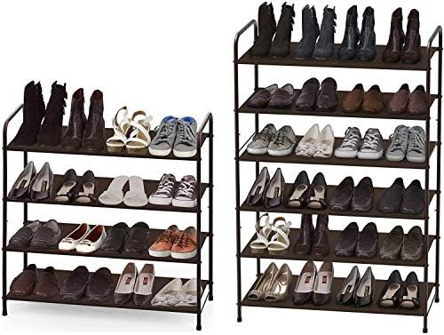Едноставен комплет за складирање на решетки за чевли за домаќинства - 2 лавици за чевли