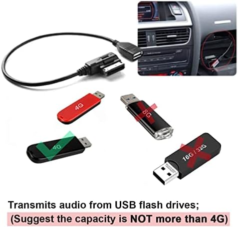 CHELINK AMI MMI USB Кабел За Audi Audio Mp3 Адаптер За Музички Интерфејс Поврзете Уред За Складирање Музика со USB Конектор ЗА A-UDI V-W
