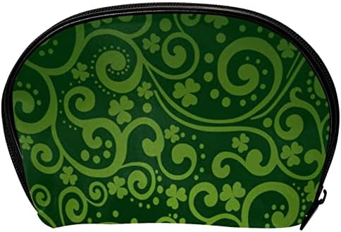 Мала Торба За Шминка, Патент Торбичка За Патување Козметички Организатор За Жени И Девојки, Денот На Свети Патрик Зелен Цветен