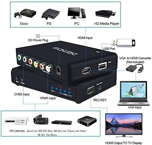 DIGITNOW Видео Снимање Картичка Аудио снимање Картичка ВИДЕО USB Конвертор 1080P HDMI Видео Vhs Дигитален Конвертор/Рекордер ЗА PS4,