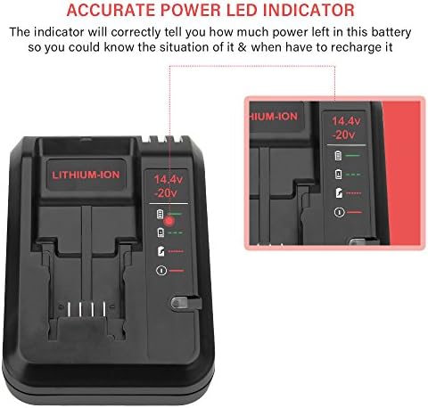 Полнач за замена на полнач за батерии од 20 волти, компатибилен со црна и декер 14.4V-20V батерија LBXR20 LBX4020 LBXR20 LBXR2020, LBXR2020-OPE