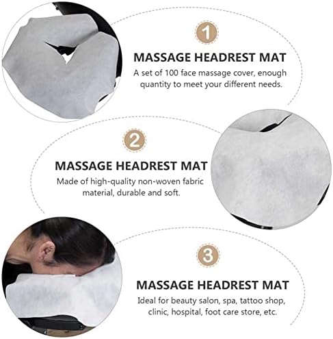 Обвивки за лулка за лице за еднократна употреба на WLKQ, 100 парчиња за масажа на потпирачот за масажа за маси за масажа и столици за