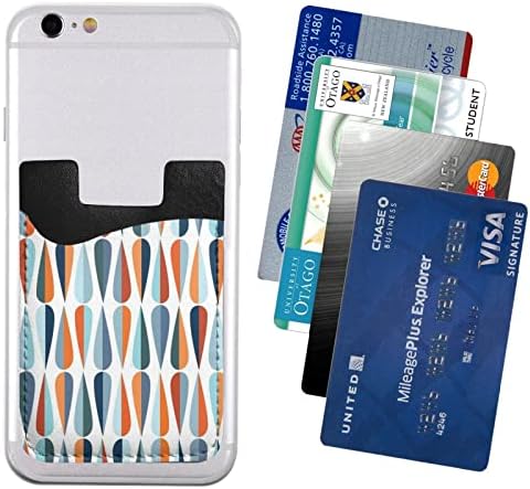 Модерни ретро со модерни ретро со капки, држач за телефонска картичка PU кожна кредитна картичка, торбичка за лепила 3М лепила