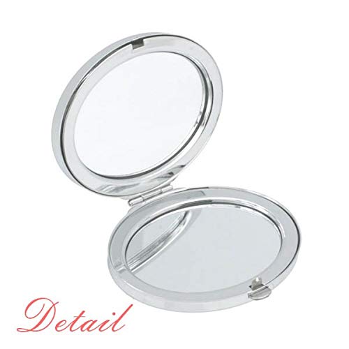 Црно -бело огледало на бело животно преносно преклопено преклопено шминка со двојни странични очила
