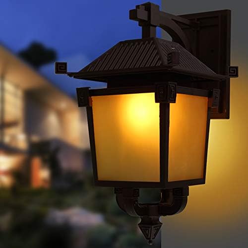 Hnxnr Модна кинеска античка wallидна ламба водоотпорна осветлување на отворено, предводена wallид sconce на отворено водоотпорен wallиден