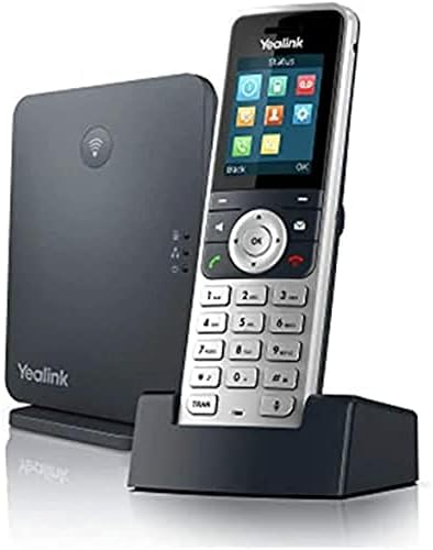 Yealink W53p безжичен Dect IP телефон и базна станица, 1,8-инчен дисплеј во боја. 10/100 Ethernet, 802.3af POE, вклучен адаптер