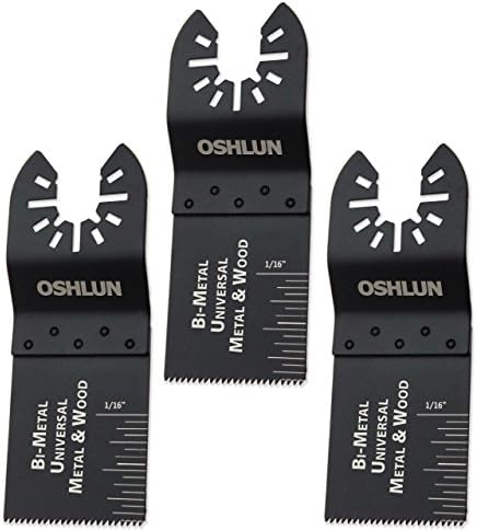 Oshlun MMC-0110 1-1/3-инчен универзален дво-метален осцилирачки алатка за алатки со алатки за брзо вклопување за стандардни и алатки за брза
