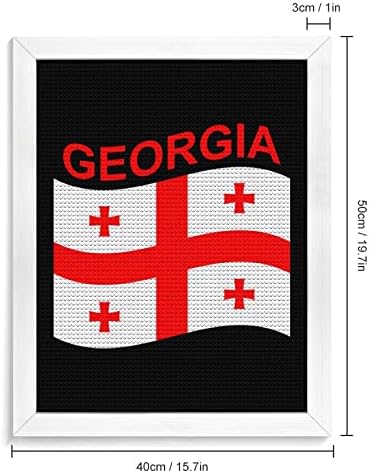 Знаме на Georgiaорџија Дијамант за сликање комплети со слики 5д DIY целосна вежба Rhinestone Arts Wallид декор за возрасни