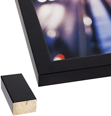 Goizxol, 4x6 црни рамки за слики сет од 4- стакло со висока дефиниција и вистинско дрво 4x6 рамка за слика - рамка за фото -рамка за монтирање