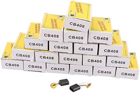 Нов LON0167 40 PCS замена на CB408 јаглеродни четки 12 x 8 x 5mm за електрични мотори (40 парчиња ersatz CB408 Kohlebürsten 12 x