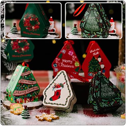 Бестојард Божиќни Орнаменти Божиќна Кутија За Бонбони Бонбони Божиќна Лимена Чинија Висечки Украси За Новогодишна Елка Висечки Кутии За Подароци