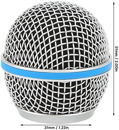Замена на главата на микрофон Еулбеволи, анти -оштетување Внатрешен филтер за пена ветровитоифрен отпорен на микрофонска топка