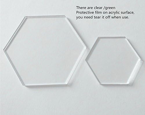 Ruixuan Clear Acrylic Laser Cut Hexagon лист, картички за хексагон место за броеви на табели, име на гости, знаци на храна и специјална декорација