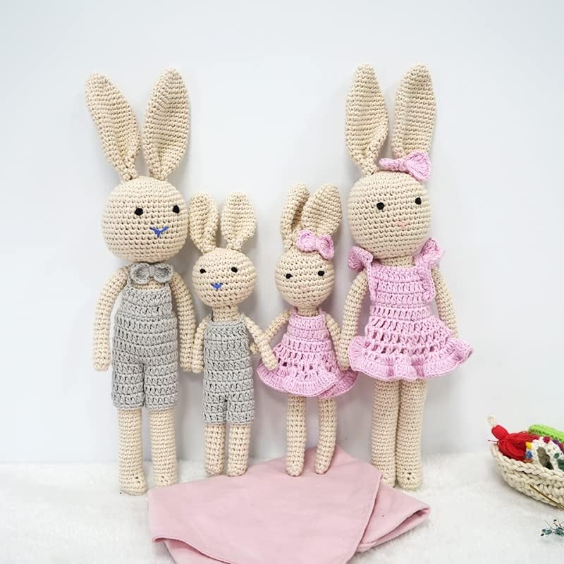 Семејство Каваионо Бани, тато за зајаче, рачно изработено зајаче капчиња кукла, кукла Амигуруми, кукла за бебиња/дете