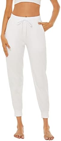 Avacostume жени лесни памучни памучни џемпери јога џогери салон обични панталони со џебови