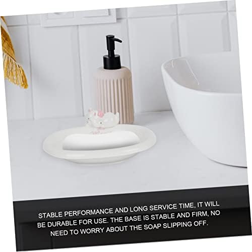 Зеродеко кутија држач за сапун мијалник мијалник сунѓер држач за керамички када сапун декоративен сапун за сапун за патувања по порцелански